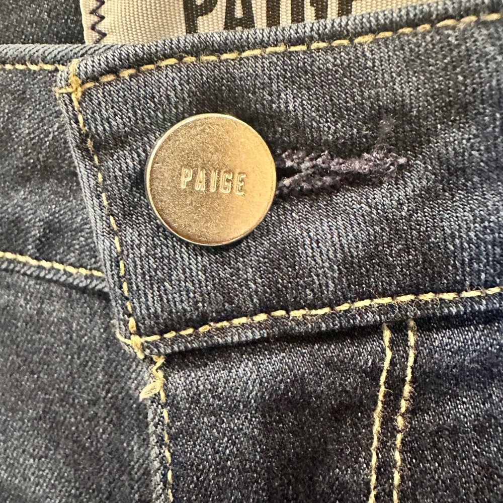 PAIGE Hoxton Ankle Jeans Womens 32 Dark Blue High Rise Skinny‎ Stretch Denim - Picture 15 of 16